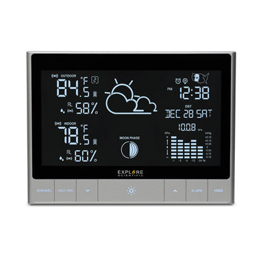 Explore Scientific CrystalVision Advanced Weather Station with LED Touch Keys